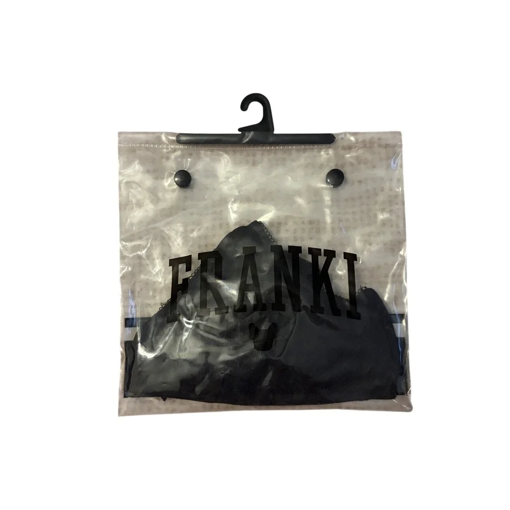 Franki by Francesca's Youth 8‎ Black Cotton Bralette Lace Racerback NIP